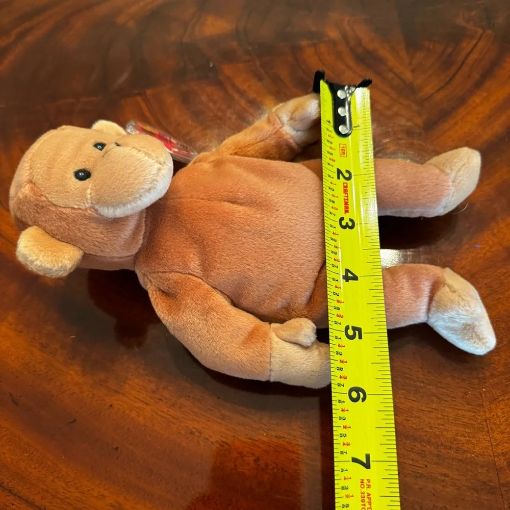 Vintage Ty Beanie Baby Bongo Monkey PE Pellets 5th Gen Tags
